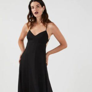 NWT BCBG MAXAZRIA Tomas Open Back Black Evening Dress Black sz 16